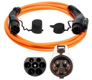 Cable de Recarga 32A Tipo 2 a Tipo 2 5m